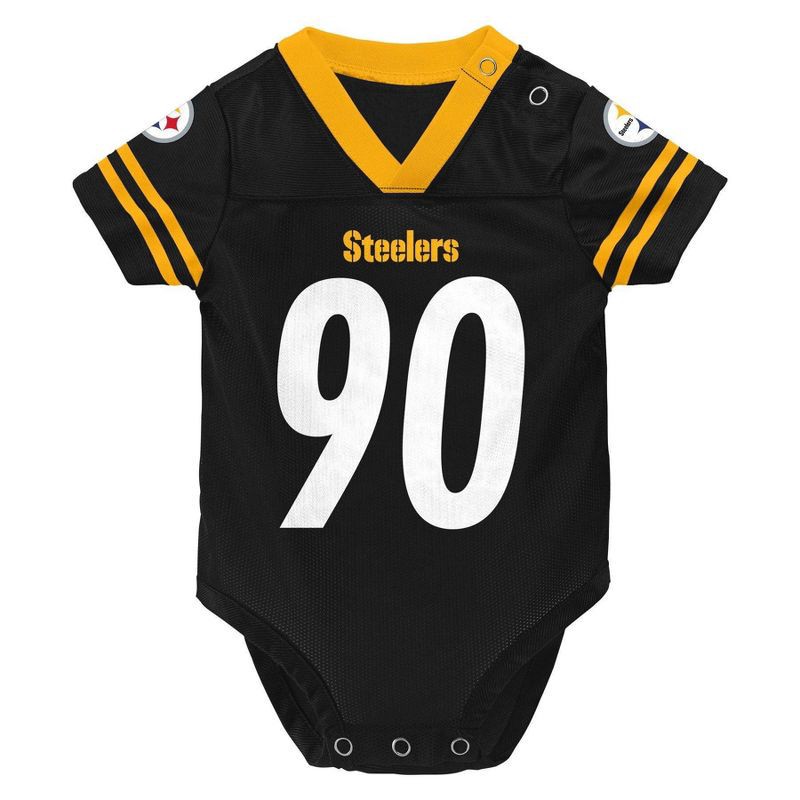 slide 2 of 3, NFL Pittsburgh Steelers T. J. Watt Boys' Bodysuit - 0-3M, 1 ct