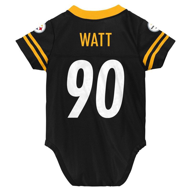 slide 3 of 3, NFL Pittsburgh Steelers T. J. Watt Boys' Bodysuit - 0-3M, 1 ct