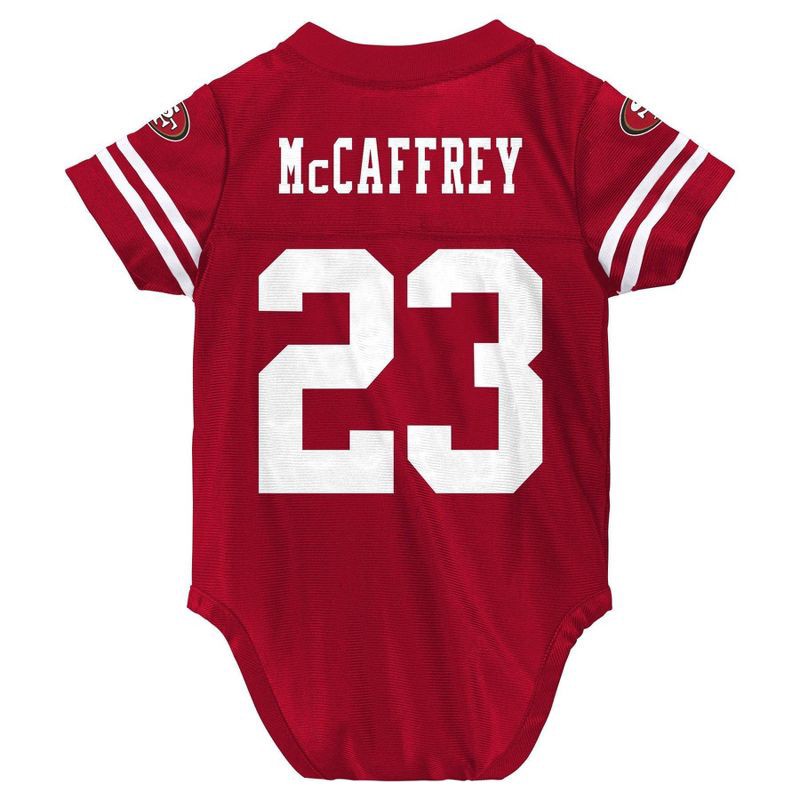 slide 3 of 3, NFL San Francisco 49ers Christian McCaffrey Boys' Bodysuit - 0-3M, 1 ct