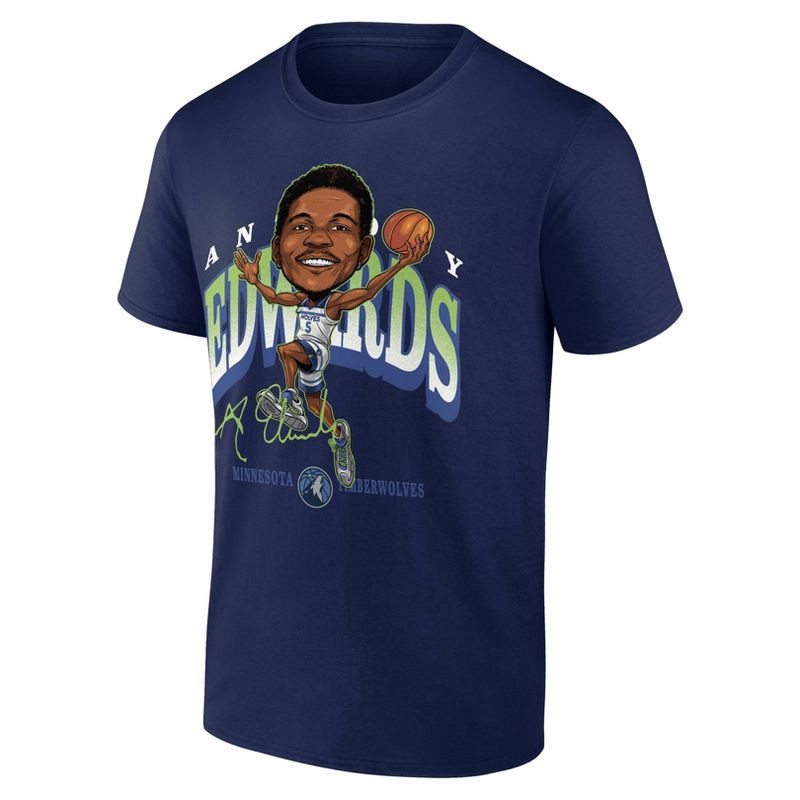 slide 1 of 3, NBA Minnesota Timberwolves Men's Anthony Edwards Caricature T-Shirt - XXL, 1 ct