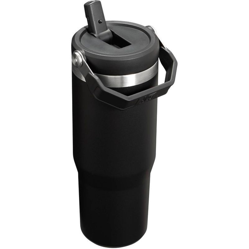 slide 2 of 3, Stanley 30 oz Stainless Steel Ice Flow Flip Straw Tumbler Black 2.0, 30 oz