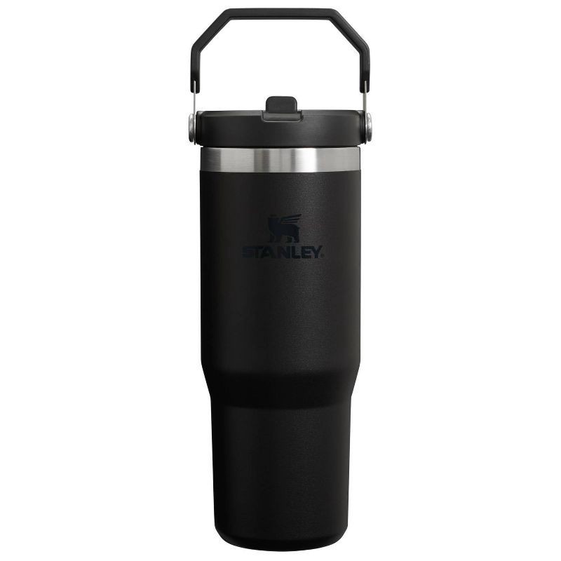 slide 1 of 3, Stanley 30 oz Stainless Steel Ice Flow Flip Straw Tumbler Black 2.0, 30 oz