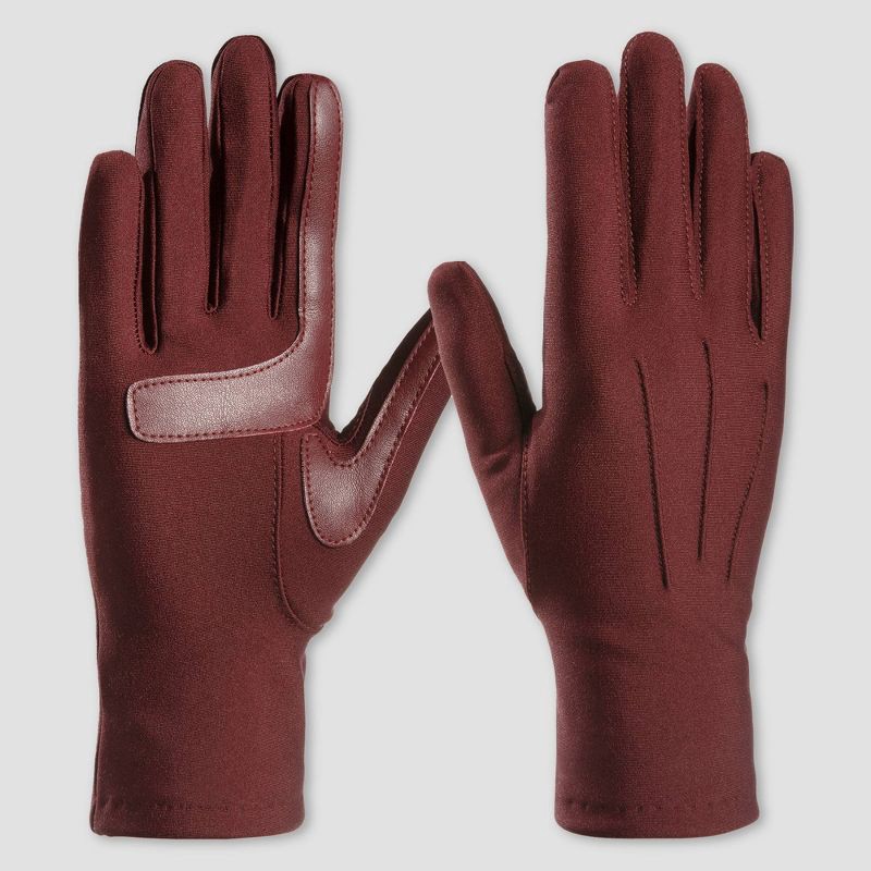 slide 2 of 2, Isotoner Spandex Gloves - Maroon L/XL, 1 ct