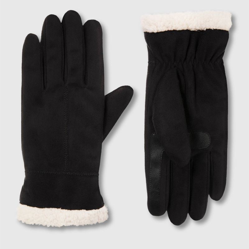 slide 1 of 2, Isotoner Microsuede Gloves - Black L/XL, 1 ct