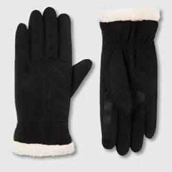 Isotoner Microsuede Gloves - Black L/XL