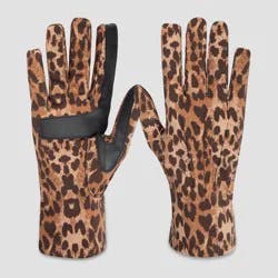 Isotoner Spandex Gloves - Leopard S/M