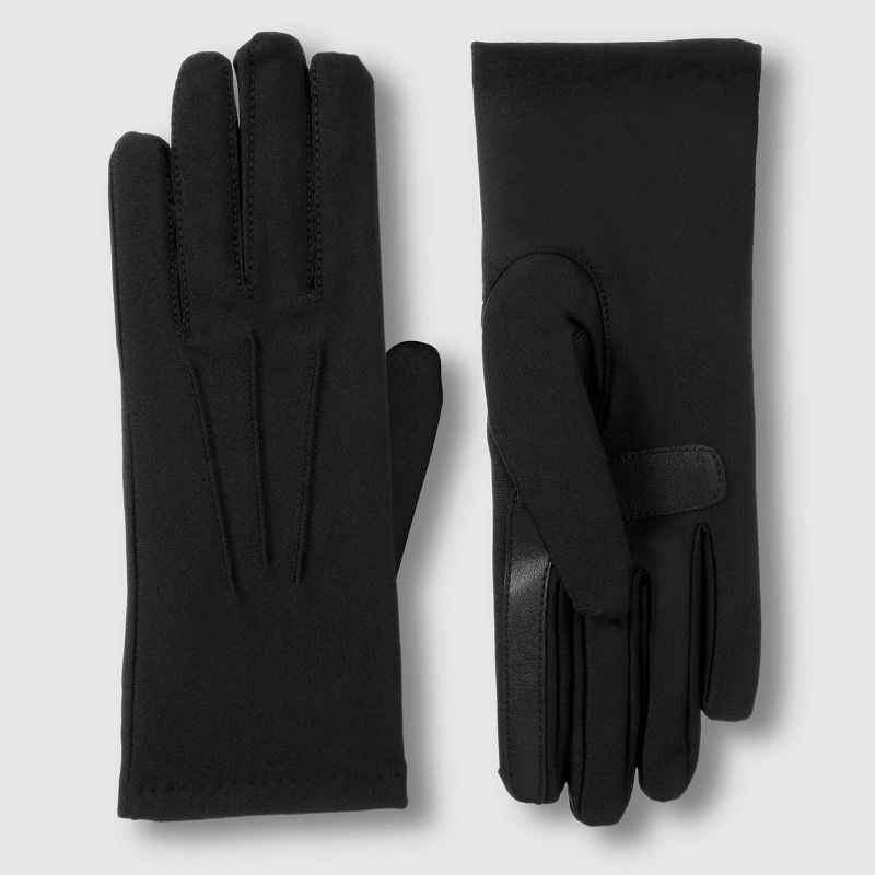 slide 2 of 2, Isotoner Spandex Gloves - Black L/XL, 1 ct