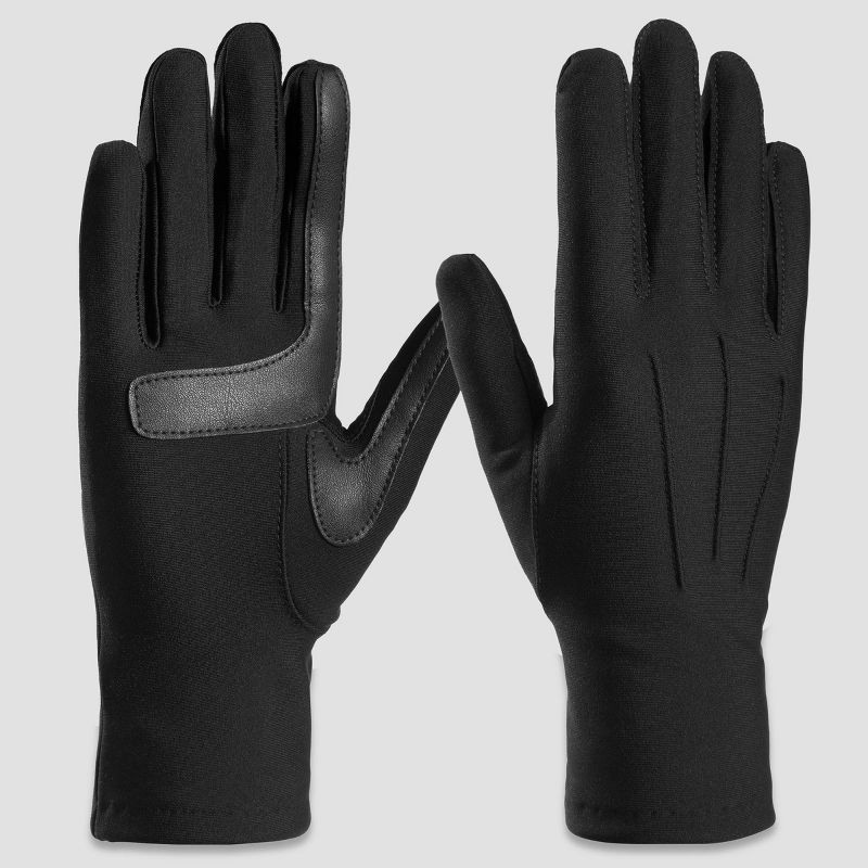 slide 1 of 2, Isotoner Spandex Gloves - Black L/XL, 1 ct
