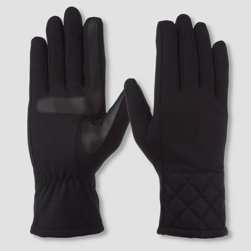 slide 2 of 2, Isotoner Stretch Microsuede Gloves - Black S/M, 1 ct