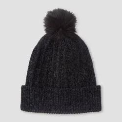 Isotoner Chenille Beanie - Black