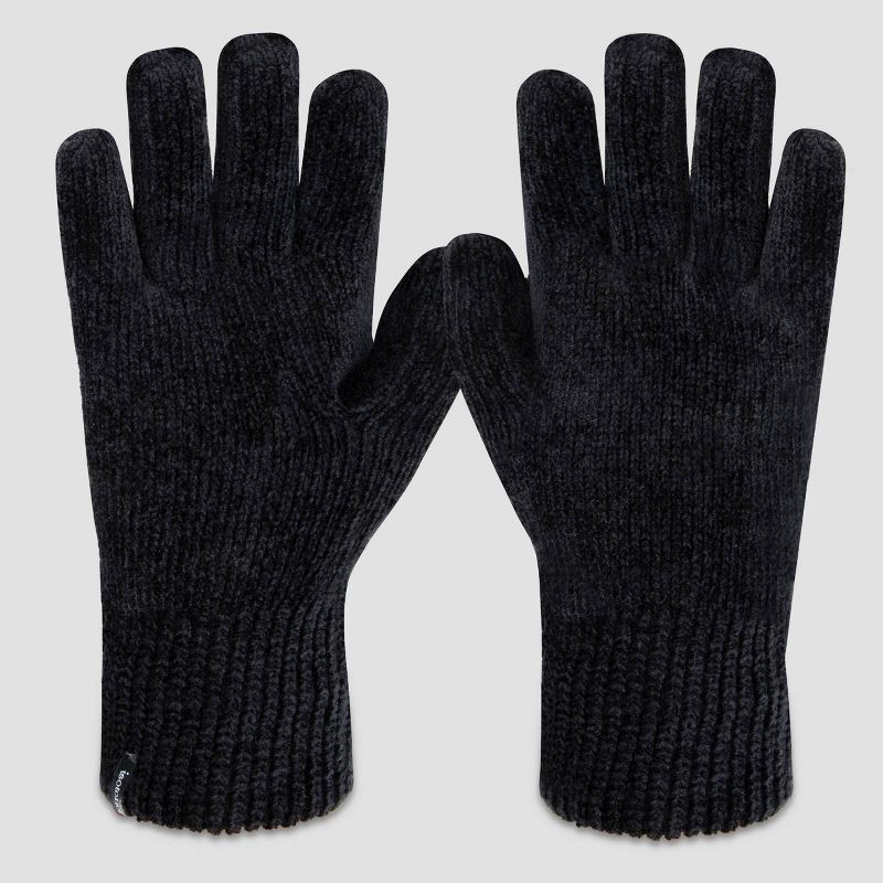 slide 2 of 2, Isotoner Chenille Gloves - Black, 1 ct