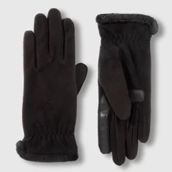 Isotoner Fleece Gloves - Black One Size Fits Most