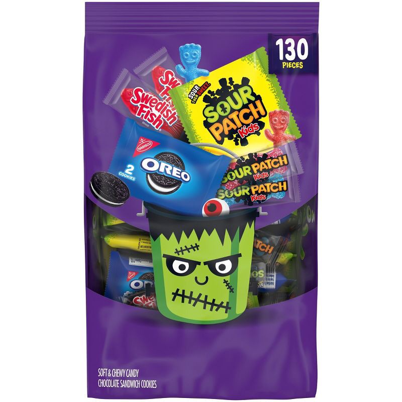 slide 1 of 11, SOUR PATCH KIDS Assorted Halloween Variety Bag Candy - 2.93lbs/130ct, 2.93 lb, 130 ct