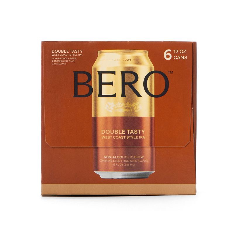slide 3 of 6, BERO Brewing Double Tasty West Coast Style Non-Alcoholic IPA Beer - 6pk/12 fl oz Cans, 6 ct; 12 fl oz