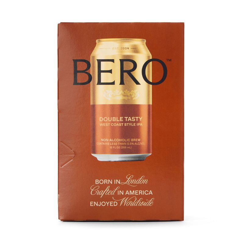 slide 5 of 6, BERO Brewing Double Tasty West Coast Style Non-Alcoholic IPA Beer - 6pk/12 fl oz Cans, 6 ct; 12 fl oz