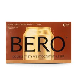 BERO Brewing Double Tasty West Coast Style Non-Alcoholic IPA Beer - 6pk/12 fl oz Cans