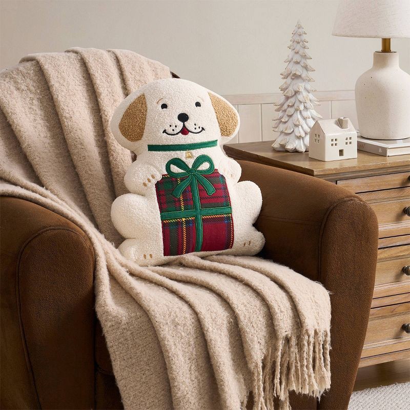 slide 2 of 8, Hallmark Novelty Dog Dec Pillow Ivory, 1 ct