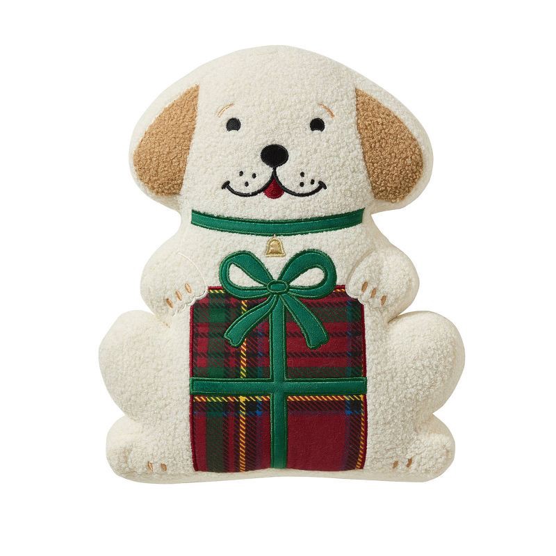 slide 1 of 8, Hallmark Novelty Dog Dec Pillow Ivory, 1 ct