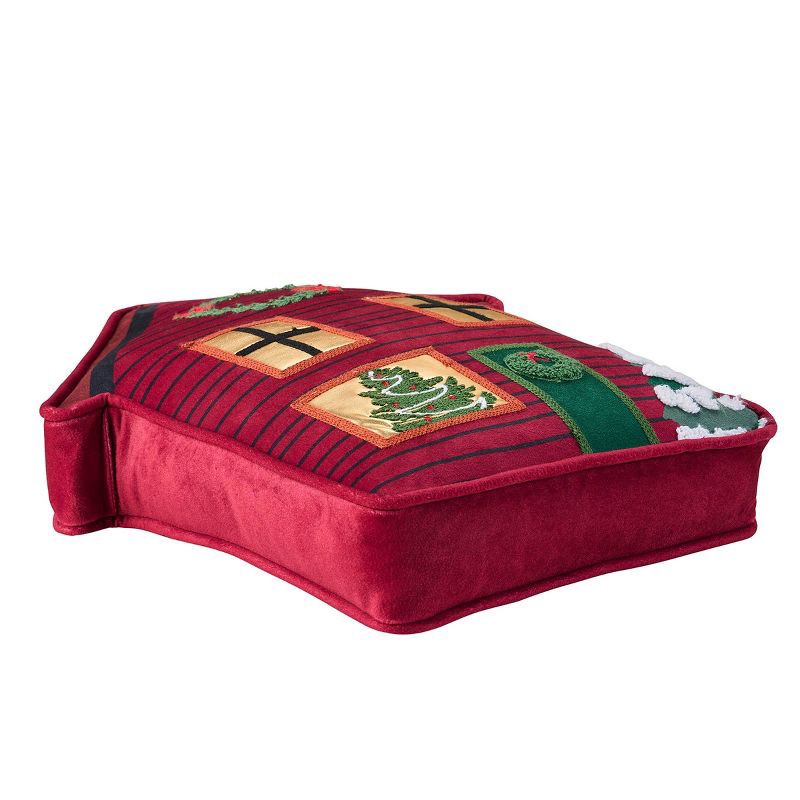 slide 4 of 9, Hallmark Novelty Gingerbread House Dec Pillow Red, 1 ct