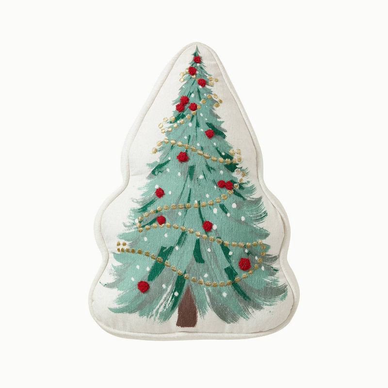 slide 1 of 9, Hallmark Novelty Tree Dec Pillow Green, 1 ct