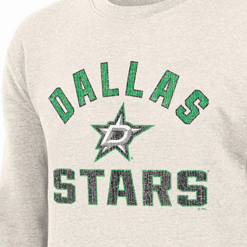 slide 3 of 3, NHL Dallas Stars Men's Long Sleeve Oat Crew Neck Fleece - S, 1 ct