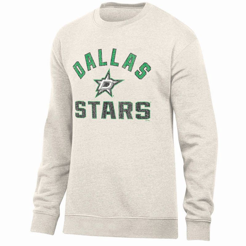 slide 1 of 3, NHL Dallas Stars Men's Long Sleeve Oat Crew Neck Fleece - M, 1 ct
