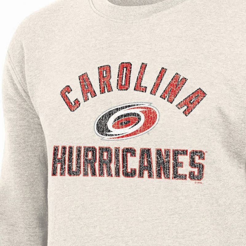 slide 3 of 3, NHL Carolina Hurricanes Men's Long Sleeve Oat Crew Neck Fleece - L, 1 ct