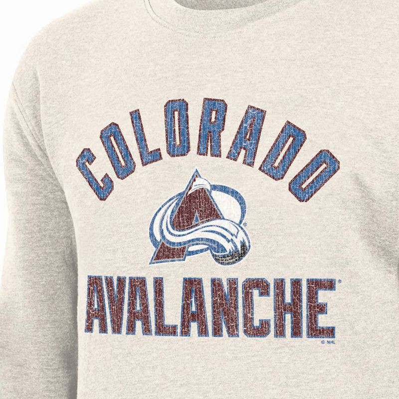 slide 3 of 3, NHL Colorado Avalanche Men's Long Sleeve Oat Crew Neck Fleece - L, 1 ct