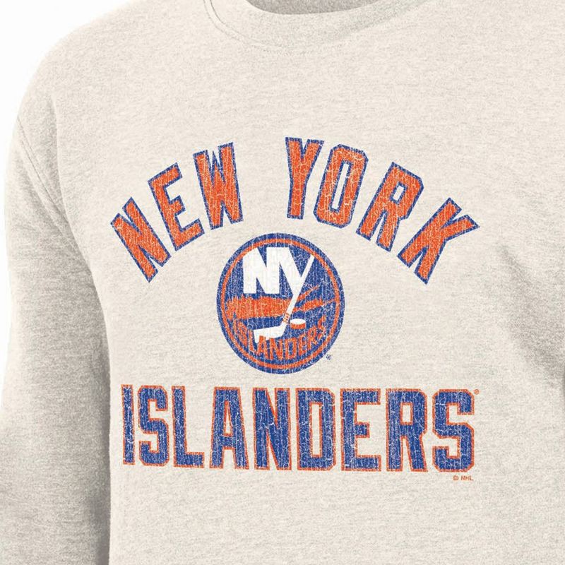 slide 3 of 3, NHL New York Islanders Men's Long Sleeve Oat Crew Neck Fleece - XXL, 1 ct