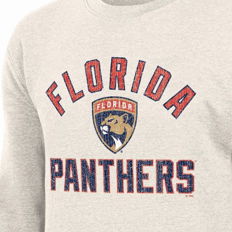 slide 3 of 3, NHL Florida Panthers Men's Long Sleeve Oat Crew Neck Fleece - L, 1 ct