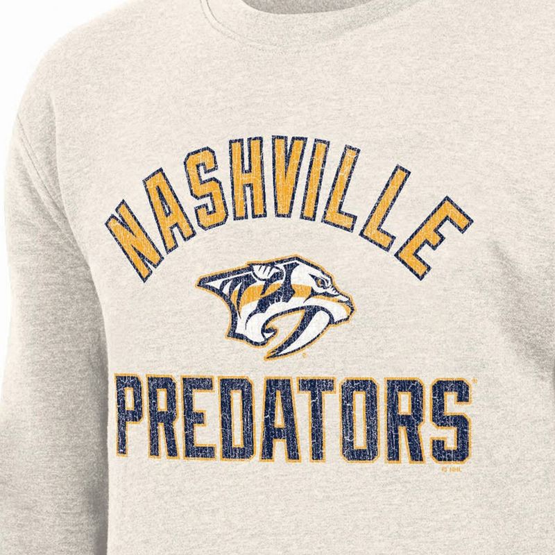 slide 3 of 3, NHL Nashville Predators Men's Long Sleeve Oat Crew Neck Fleece - XXL, 1 ct