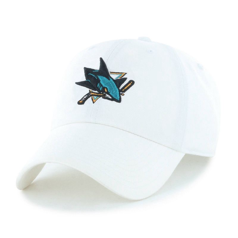 slide 1 of 2, NHL San Jose Sharks White Clean Up Hat, 1 ct