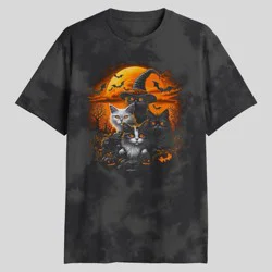 Mad Engine Men's Cats Halloween T-Shirt - Black Wash XXL