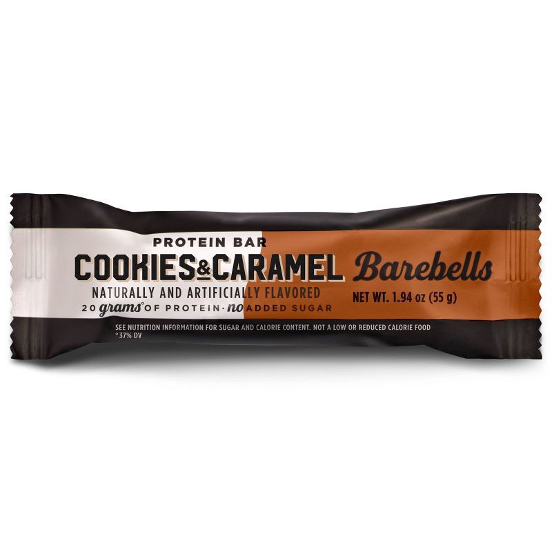 slide 1 of 2, Barebells Protein Single Bars - Cookies & Caramel - 55gms, 1 ct