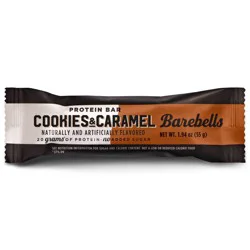Barebells Protein Single Bars - Cookies & Caramel - 55gms: Snack with Chewy Texture, 20g Protein, Ready to Eat