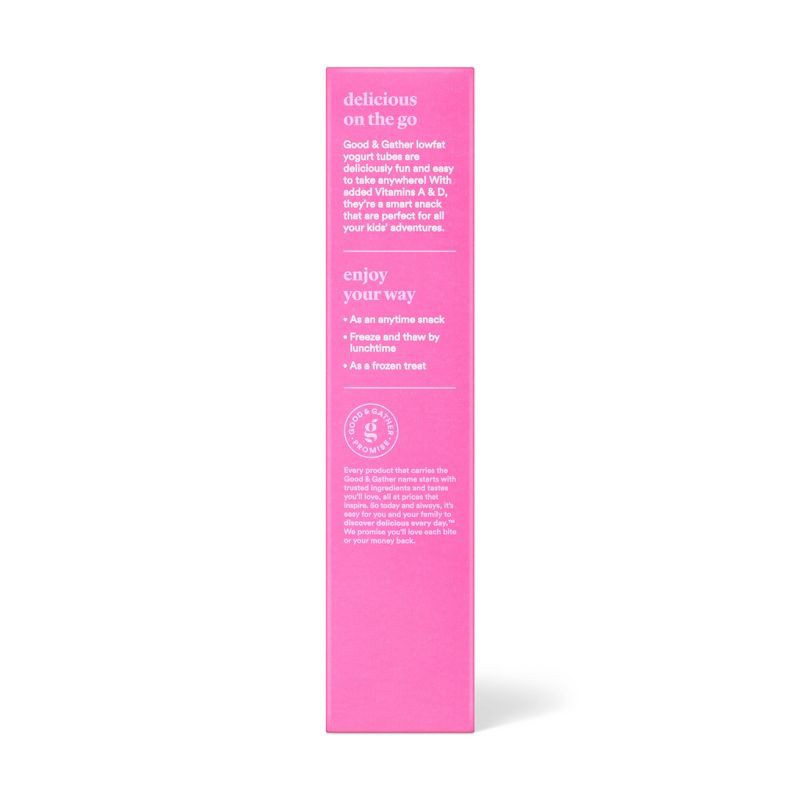 slide 3 of 4, Strawberry Banana Low Fat Kids' Yogurt Tubes - 1lbs/8ct - Good & Gather™, 1 lb, 8 ct