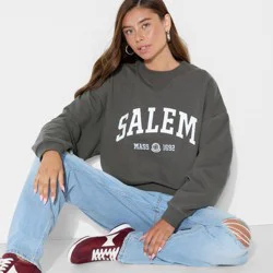 Special Thanks Women's Salem Graphic Sweatshirt - Gray L