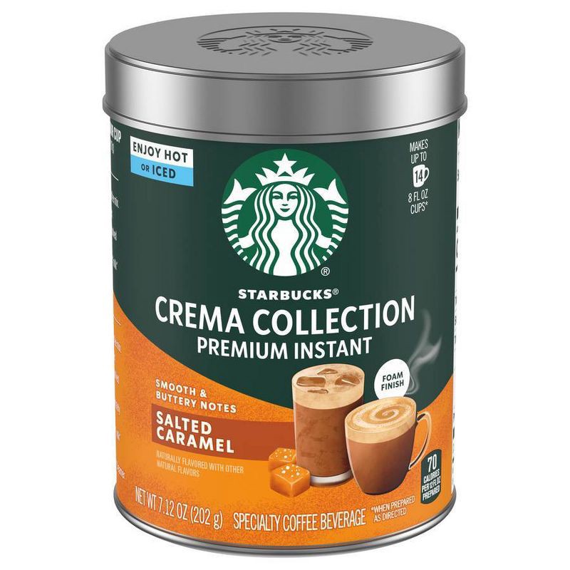 slide 1 of 9, Starbucks Crema Collection Premium Salted Caramel Flavored Instant Coffee - 7.12oz, 7.12 oz