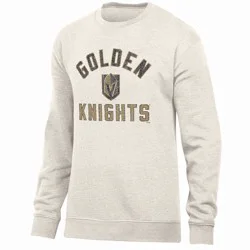 NHL Vegas Golden Knights Men's Long Sleeve Oat Crew Neck Fleece - M