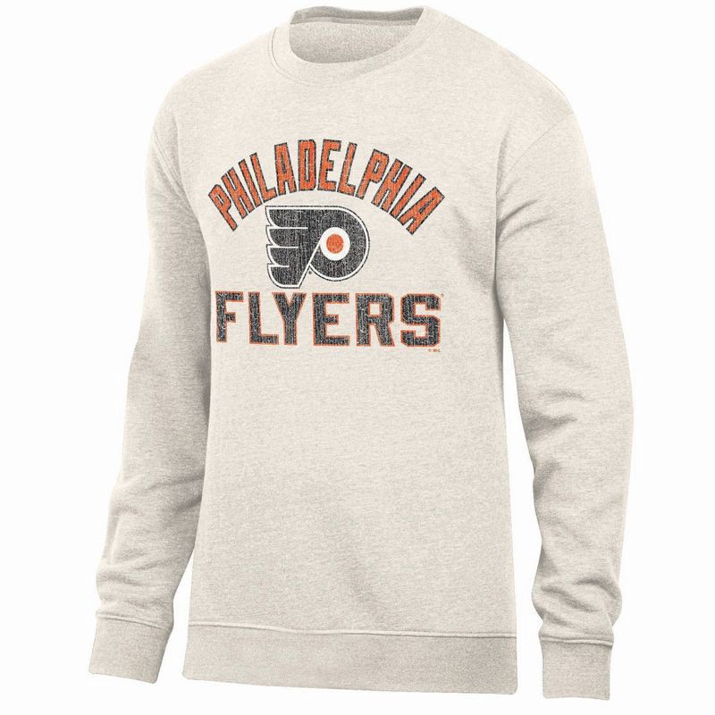 slide 1 of 3, NHL Philadelphia Flyers Men's Long Sleeve Oat Crew Neck Fleece - XXL, 1 ct
