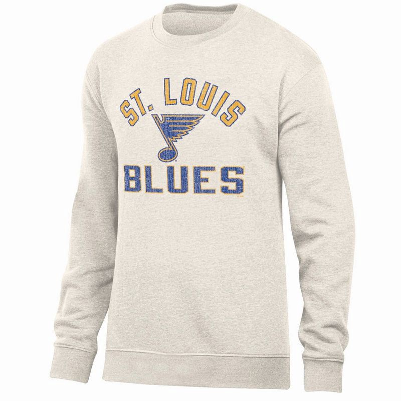 slide 1 of 3, NHL St. Louis Blues Men's Long Sleeve Oat Crew Neck Fleece - S, 1 ct