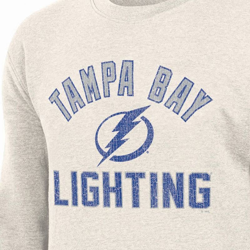 slide 3 of 3, NHL Tampa Bay Lightning Men's Long Sleeve Oat Crew Neck Fleece - L, 1 ct