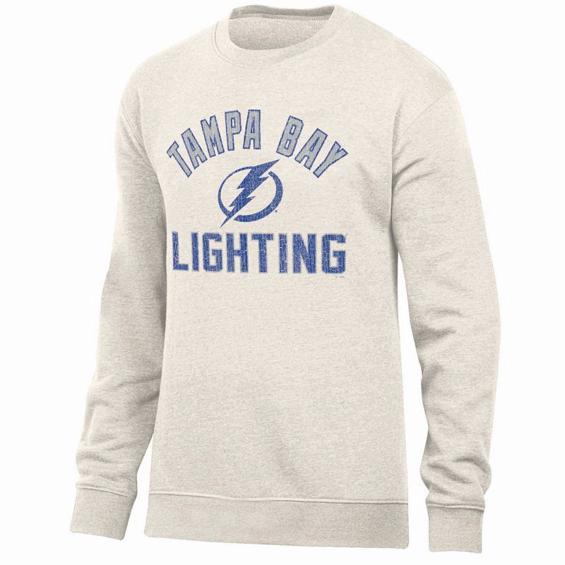slide 1 of 3, NHL Tampa Bay Lightning Men's Long Sleeve Oat Crew Neck Fleece - L, 1 ct