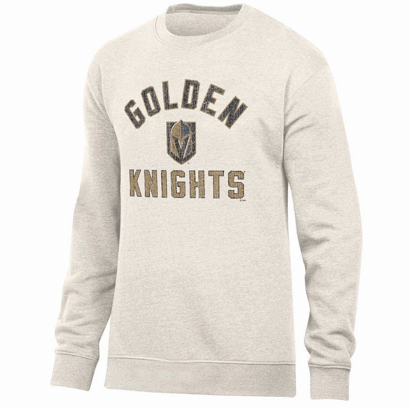 slide 1 of 3, NHL Vegas Golden Knights Men's Long Sleeve Oat Crew Neck Fleece - XL, 1 ct