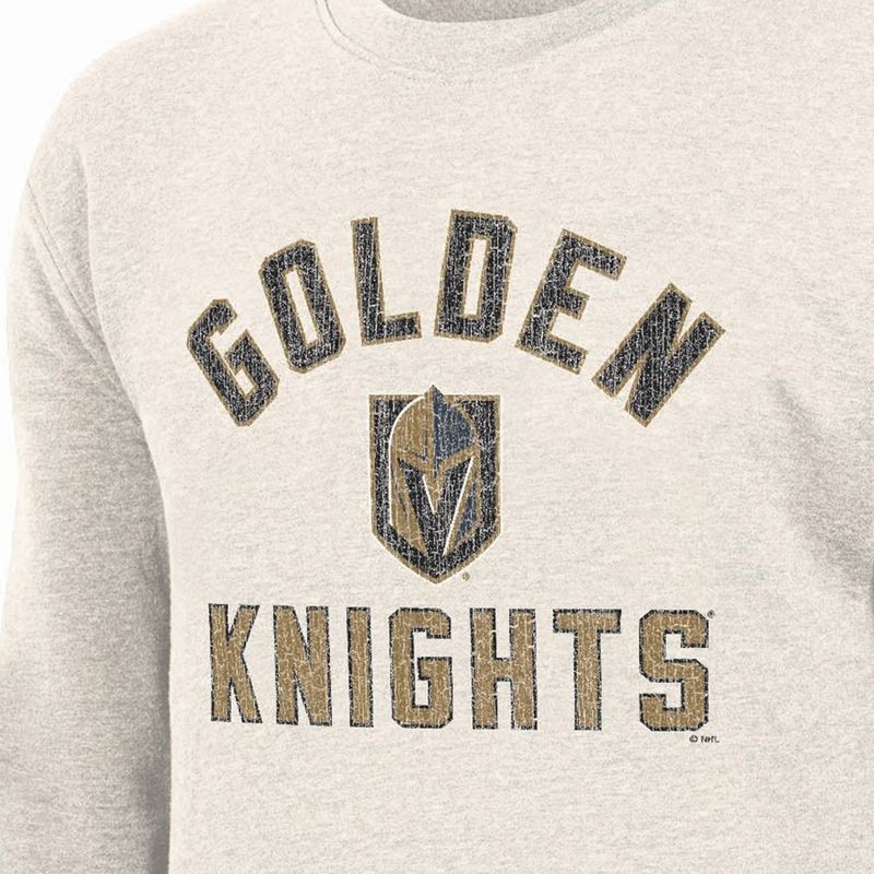 slide 3 of 3, NHL Vegas Golden Knights Men's Long Sleeve Oat Crew Neck Fleece - XXL, 1 ct