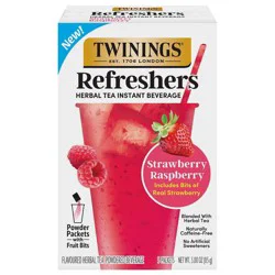 Twinings Refreshers Strawberry and Raspberry Herbal Instant Tea Mix - 3oz/5ct