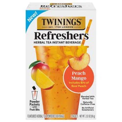 Twinings Refreshers Peach and Mango Herbal Instant Tea Mix - 2.82oz/5ct