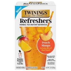 Twinings Refreshers Peach and Mango Herbal Instant Tea Mix - 2.82oz/5ct