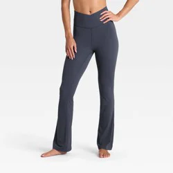 Women's Everyday Soft Crossover Flare Leggings - All In Motion™ Navy Blue L
