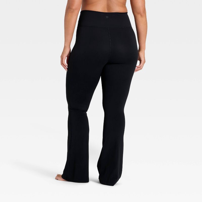 slide 5 of 5, Women's Everyday Soft Crossover Flare Leggings - All In Motion™ Black XXL, 1 ct
